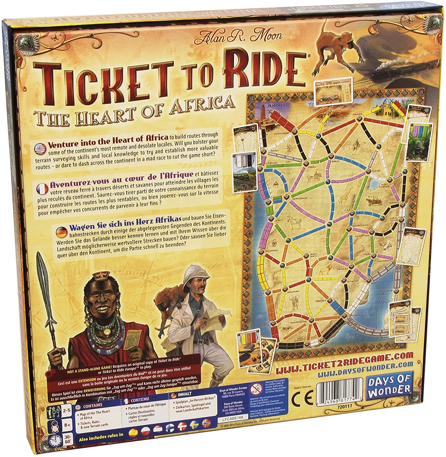 Ticket to Ride The Heart of Africa Board Game EXPANSION