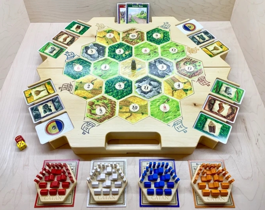 Portable Settlers of Catan Game Board & Storage Case