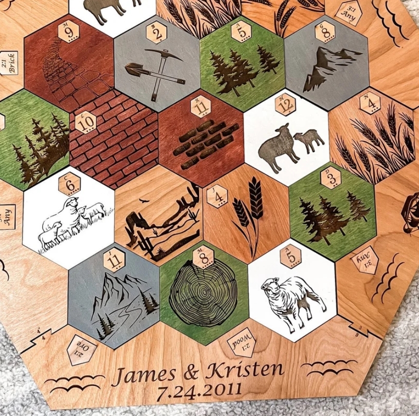 custom catan board