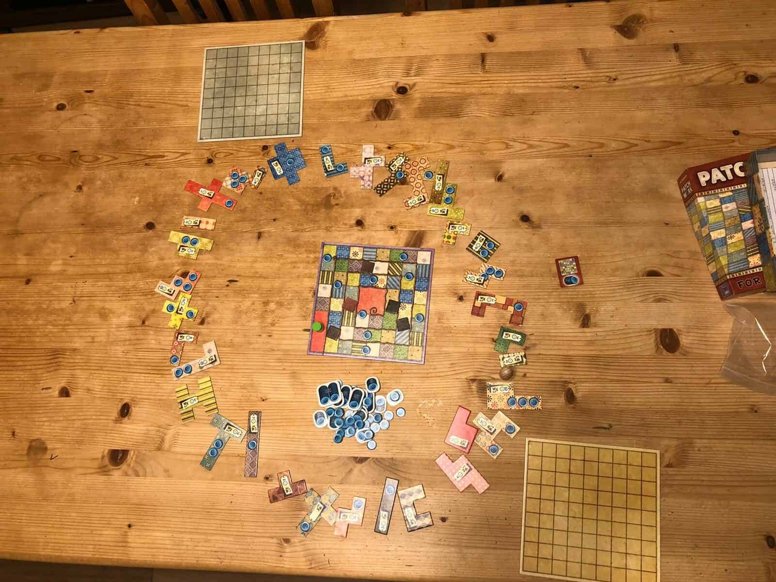 Patchwork table setup