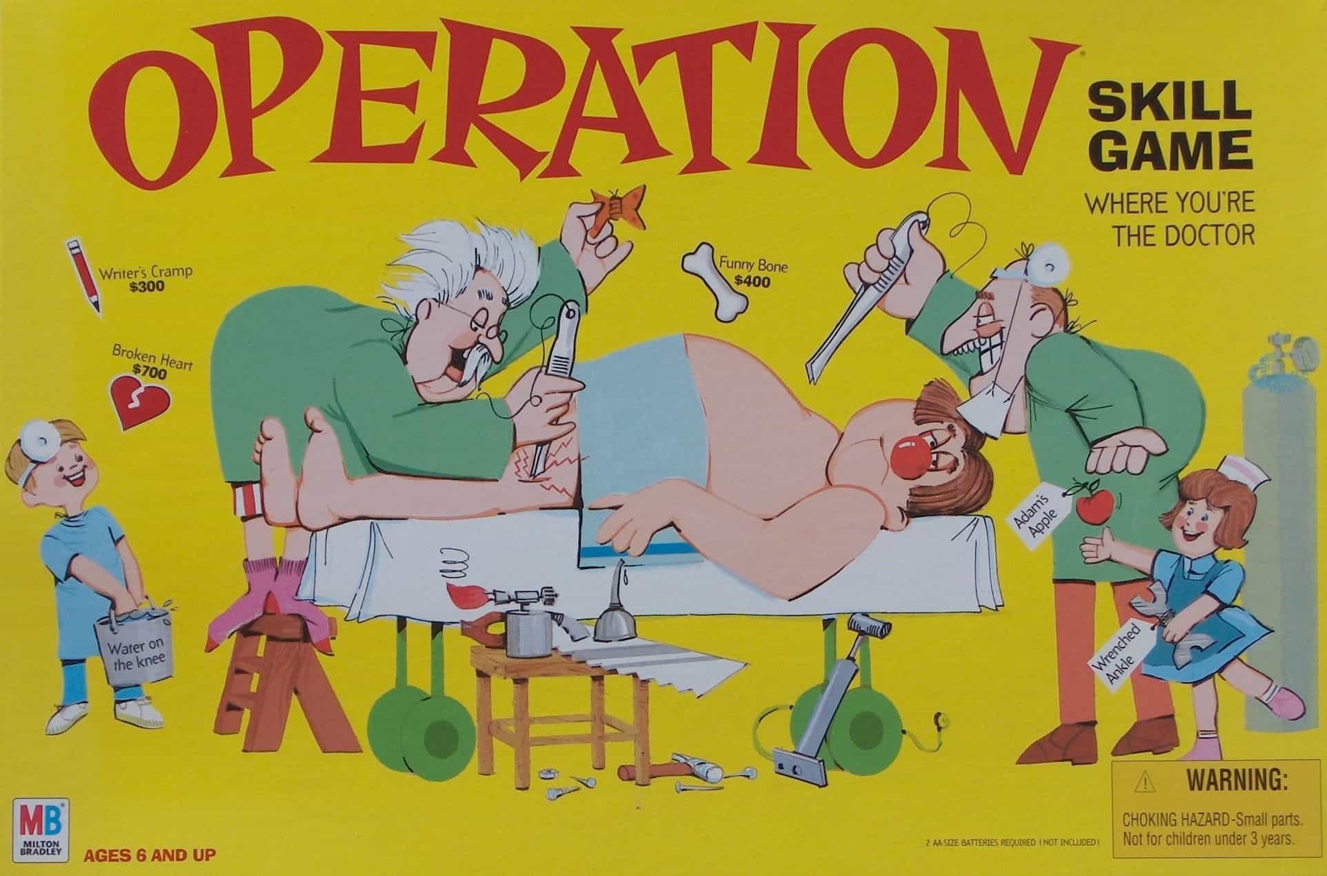 operation Top Vintage 1960s Board Games