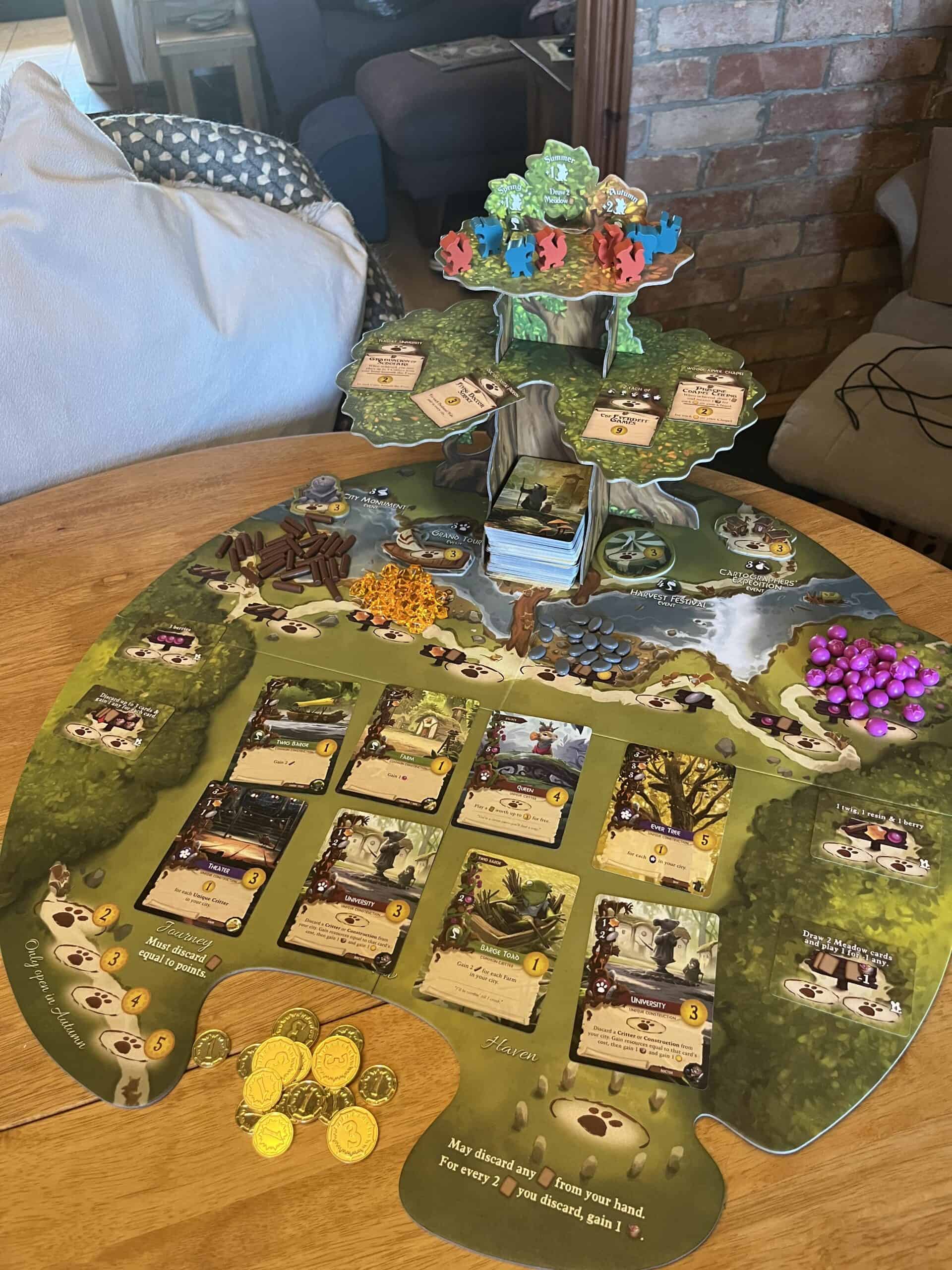 Everdell Board Game set up